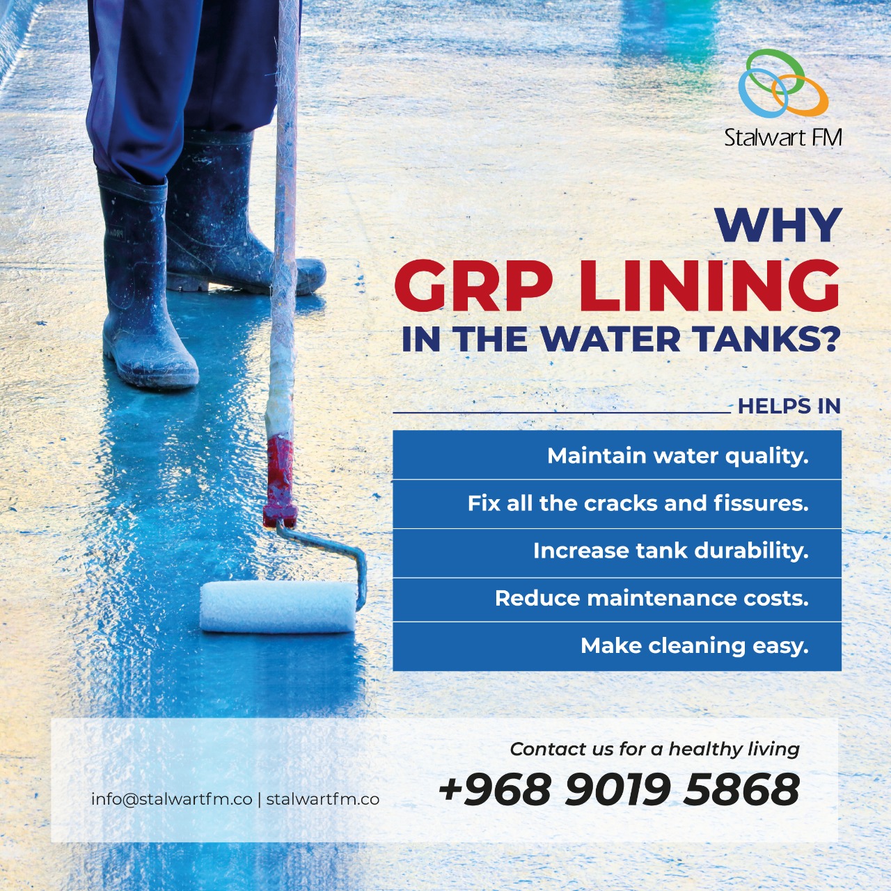 Benefits of GRP lining for Water Tanks